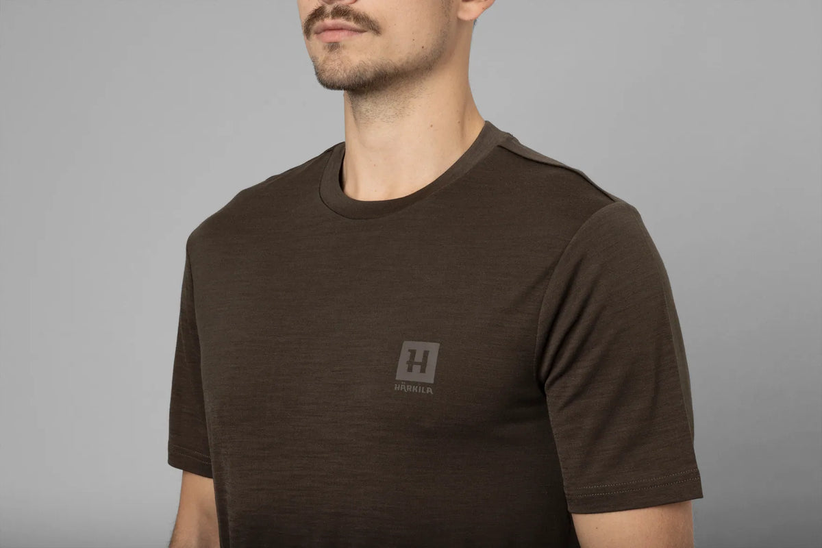 Härkila Base All Season S/S t-shirt - Shadow brown