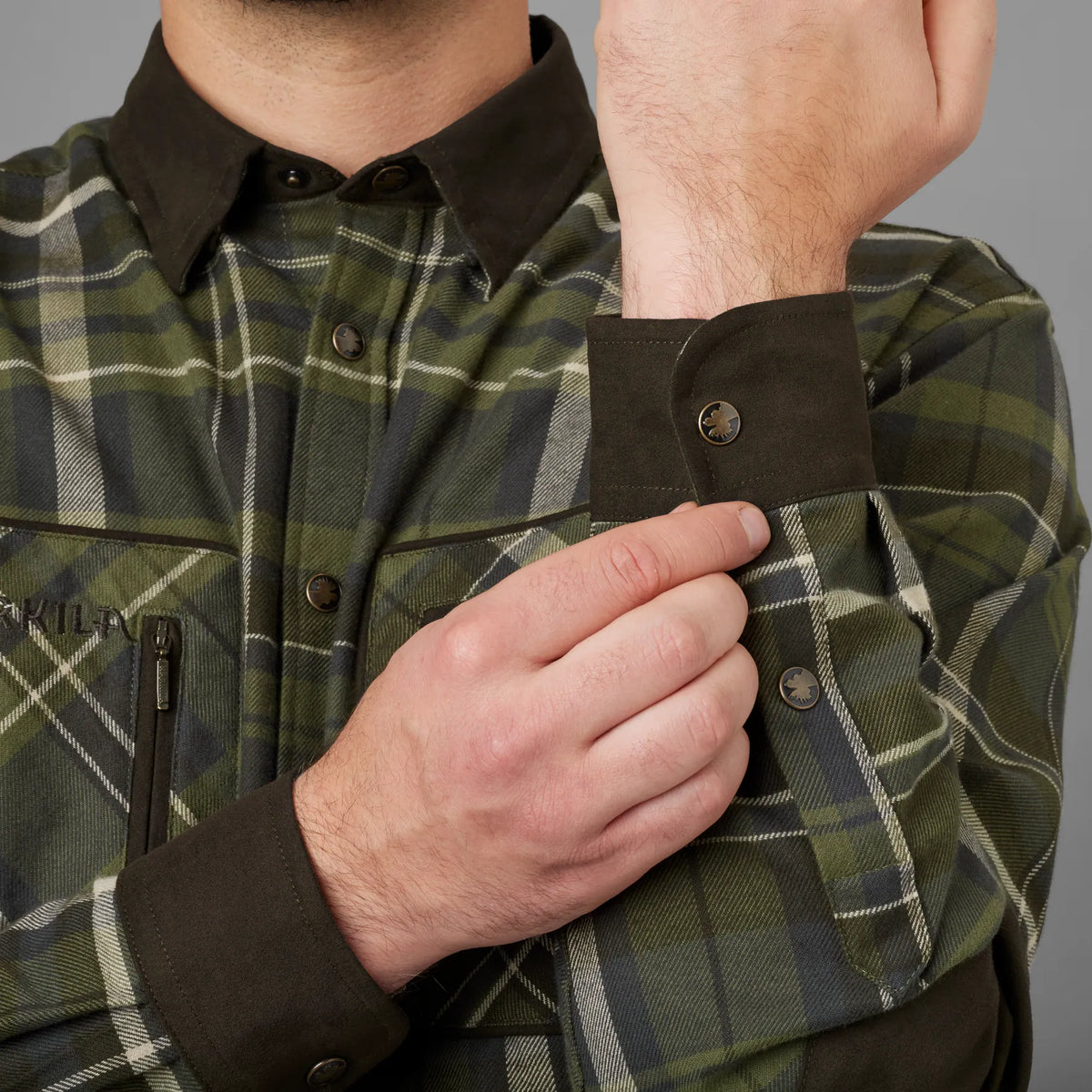 Pajala shirt - Olive check
