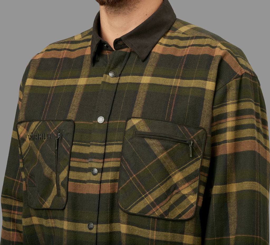Pajala shirt - Green/Brown