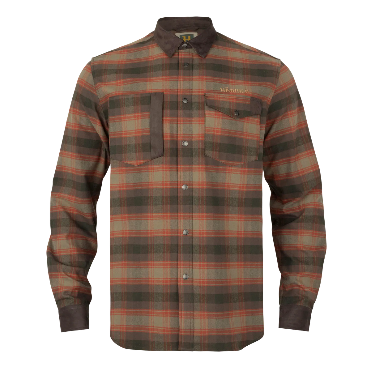 Aivak L/S shirt - Autumn orange check