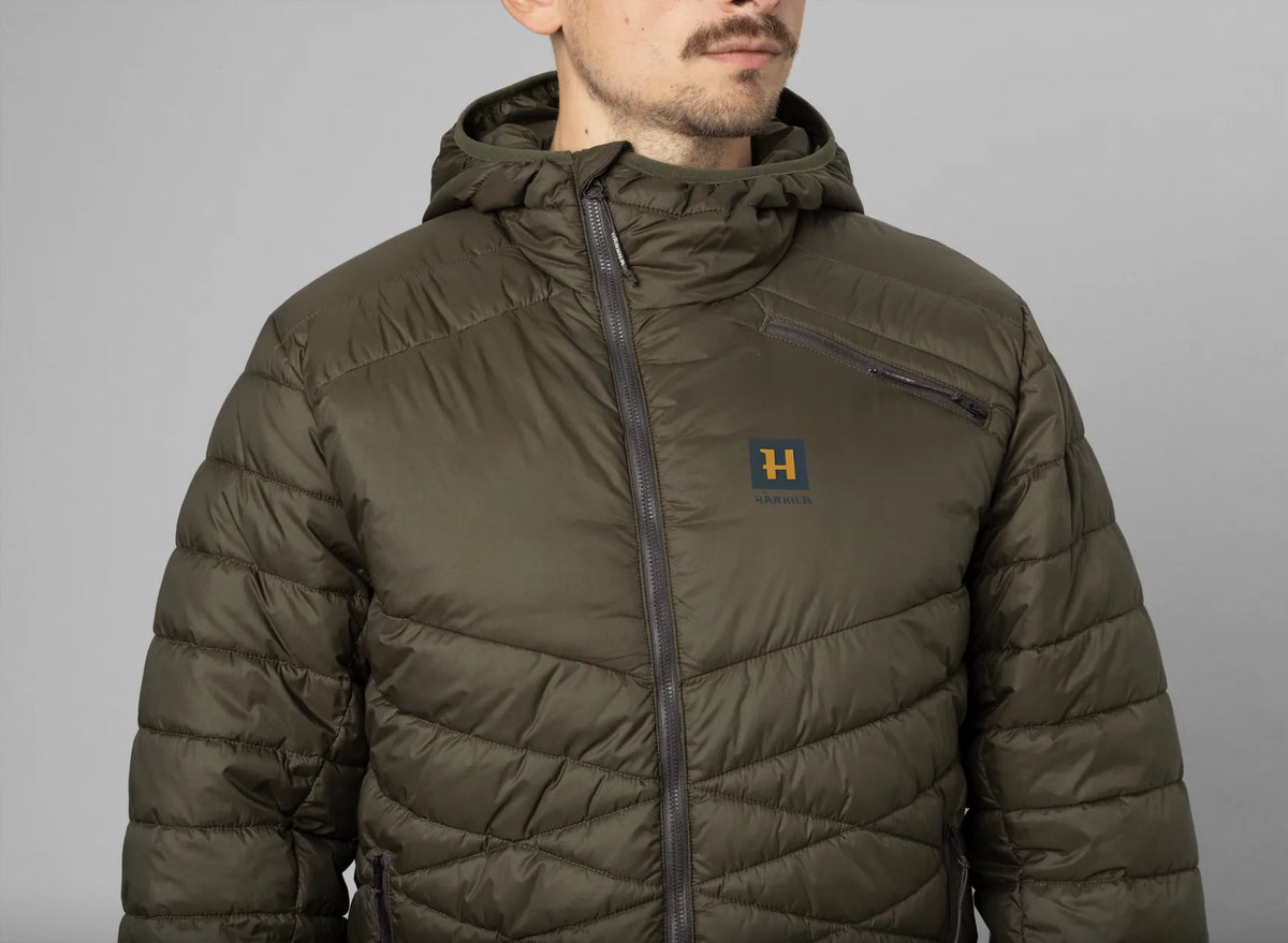 Logmar Insulated packable hooded jacket - Willow green
