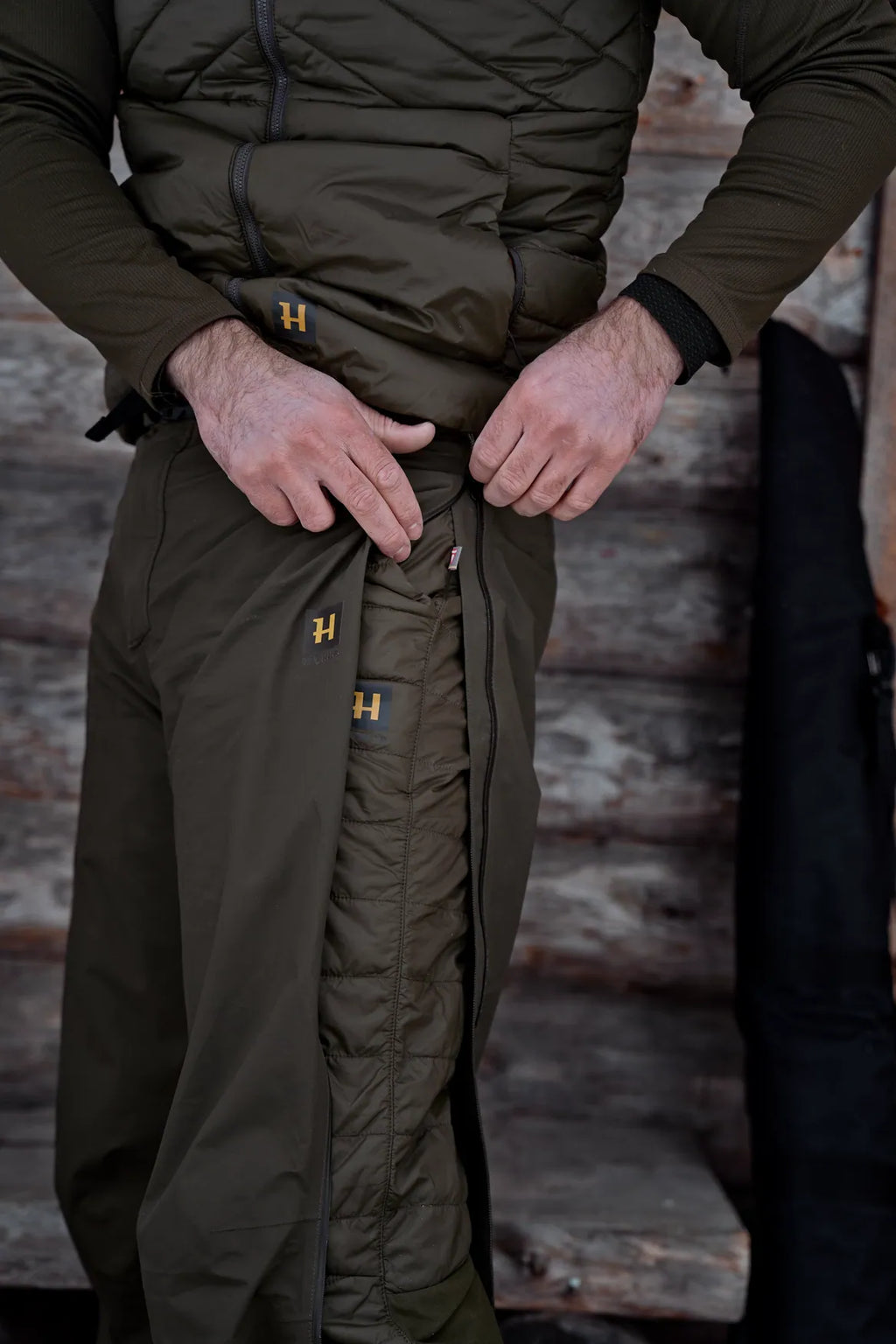 Logmar Insulated packable breeks - Willow green
