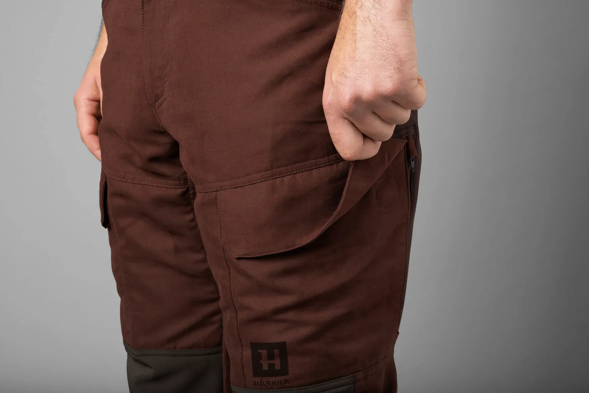 Härkila Scandinavian trousers - Blodstone red/Shadow brown