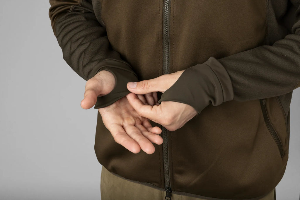 Härkila Scandinavian fleece jacket - Willow green/Deep brown