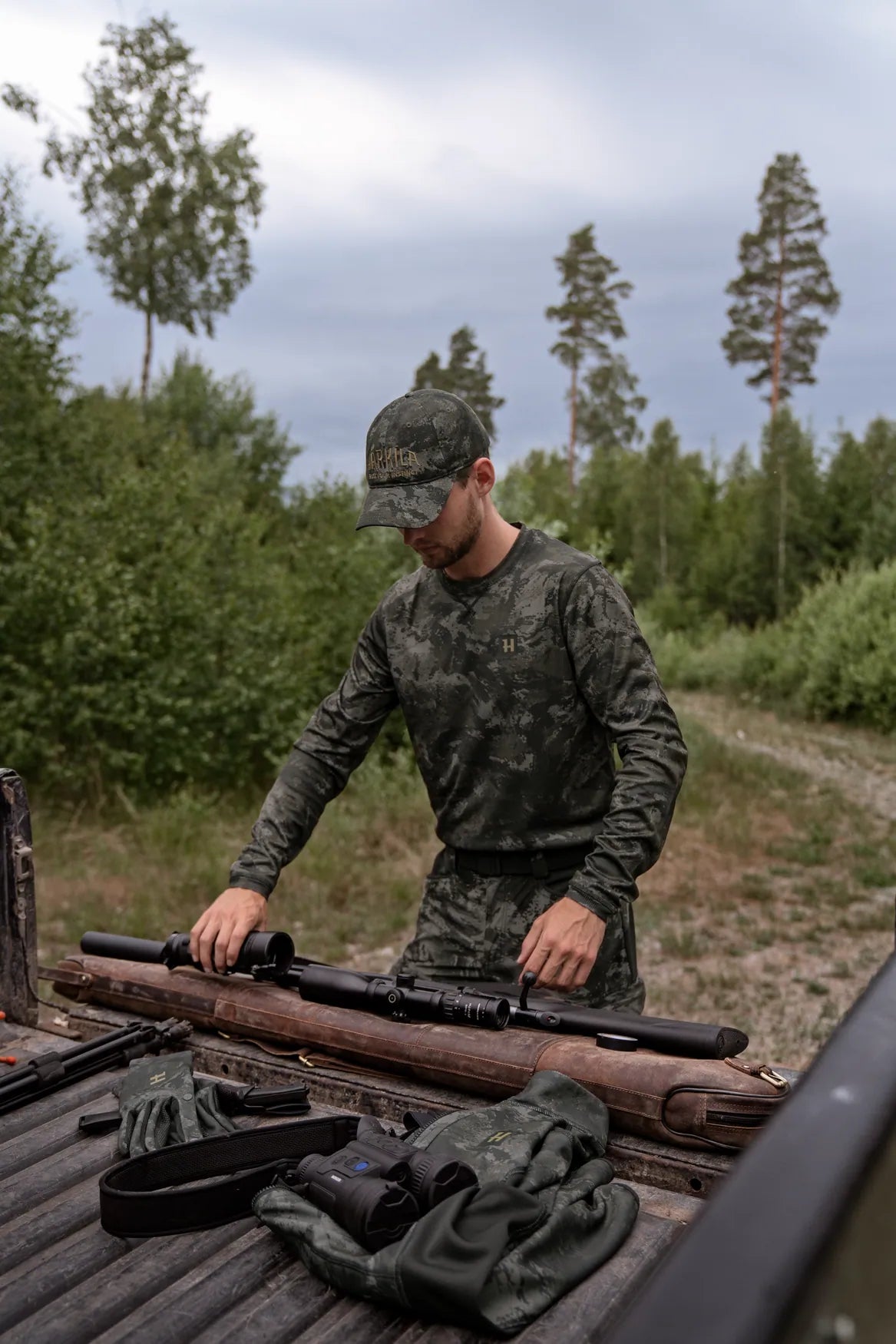 Härkila NOCTYX camo L/S t-shirt - AXIS MSP®Black