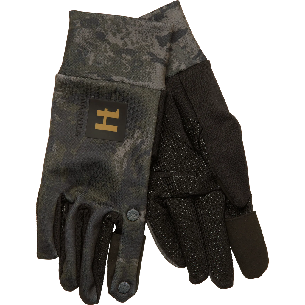 Härkila NOCTYX camo fleece glove w/foldback finger - AXIS MSP®Black