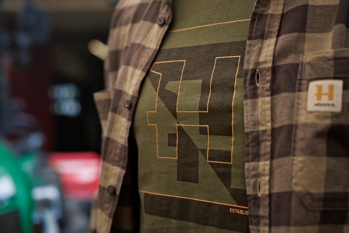 Härkila H-logo S/S T-shirt - Dark olive