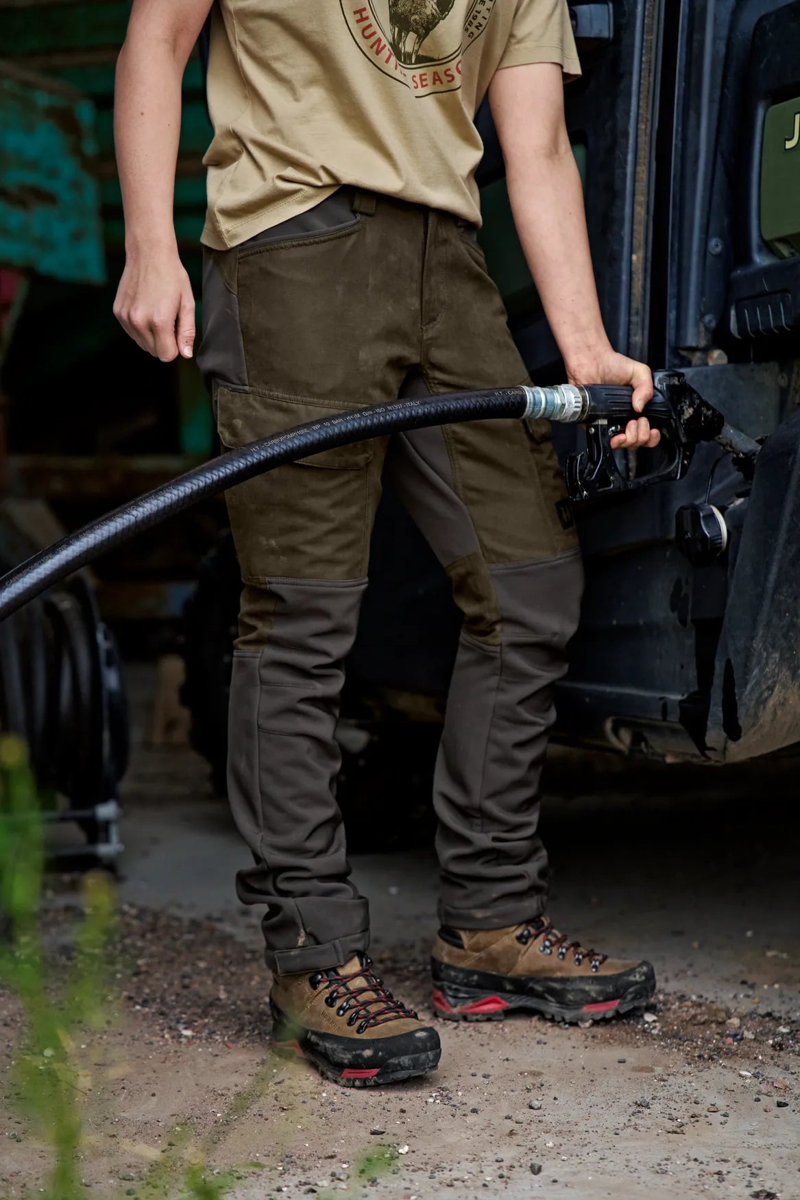 Härkila Scandinavian trousers Women - Willow green/Deep brown