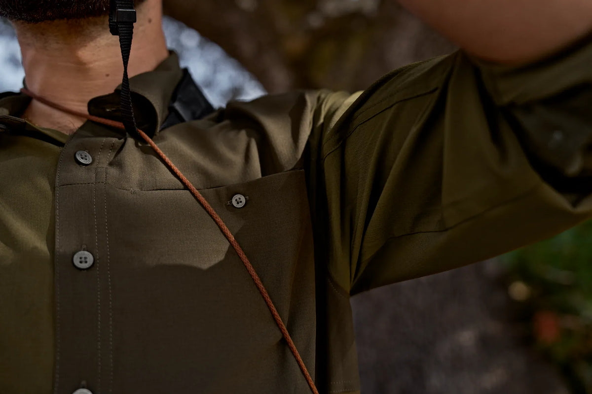 Logmar lightweight L/S shirt - Dark olive/Willow green