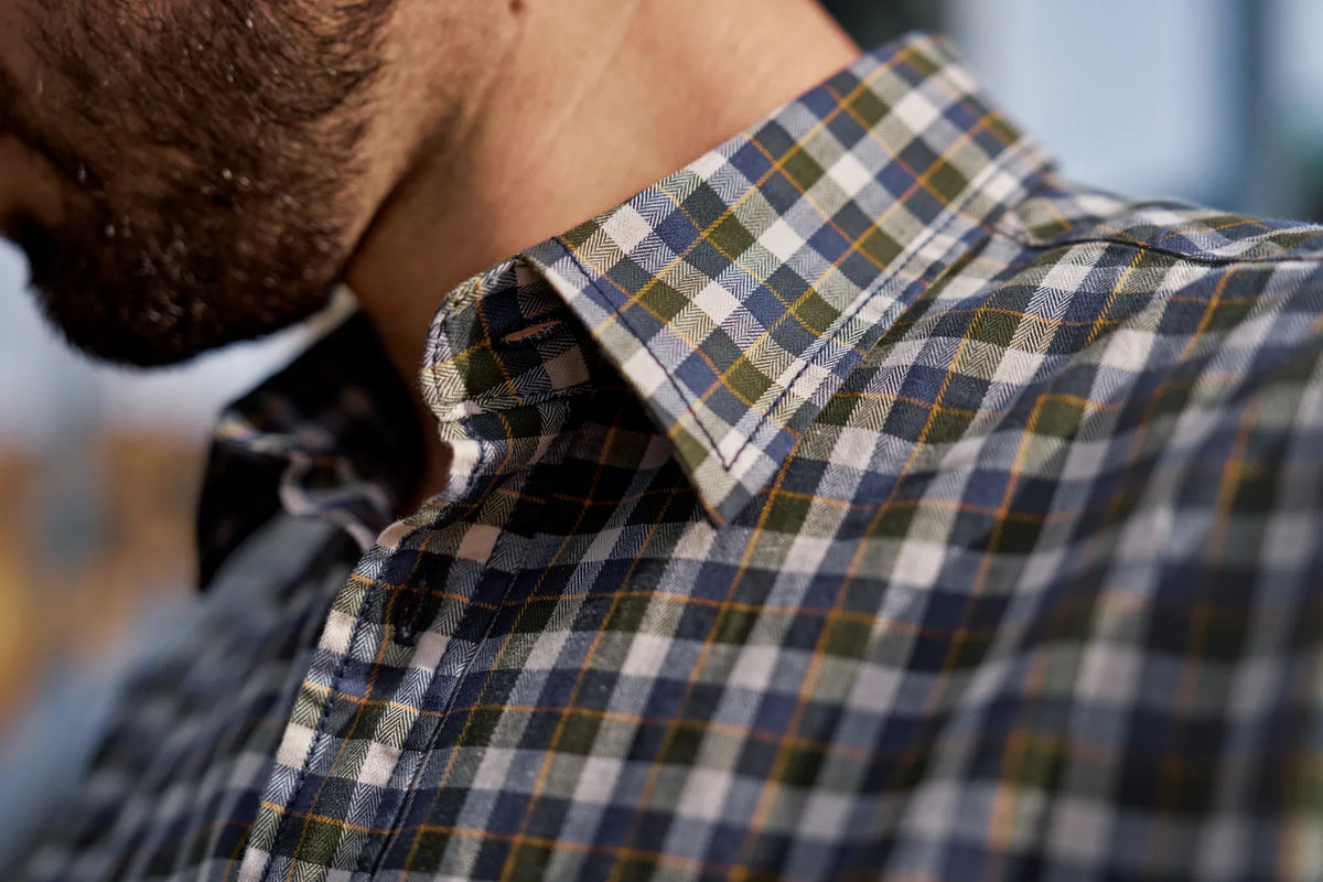 Härkila Fjell S/S shirt - Naval Blue Check
