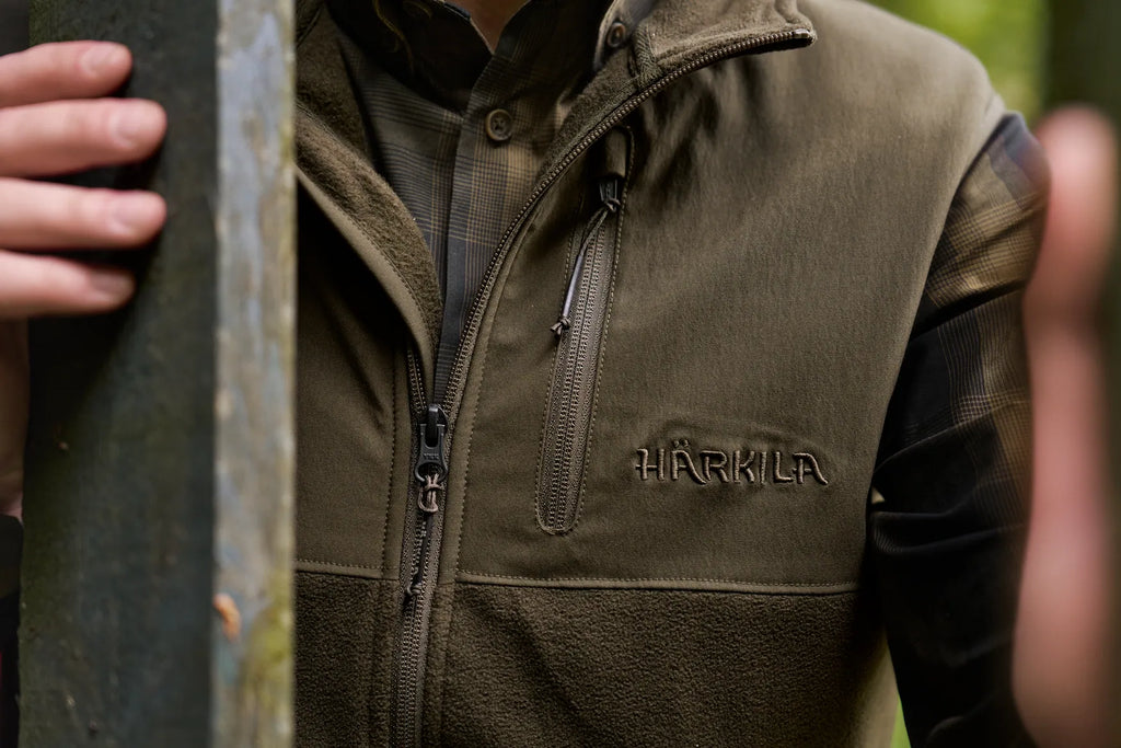 Härkila Fjell fleece waistcoat - Hunting green/Willow green