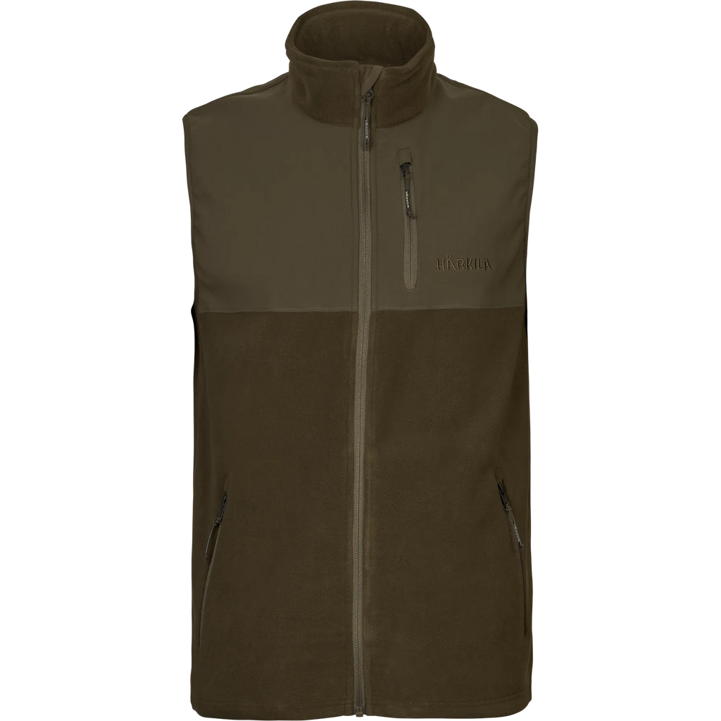 Härkila Fjell fleece waistcoat - Hunting green/Willow green