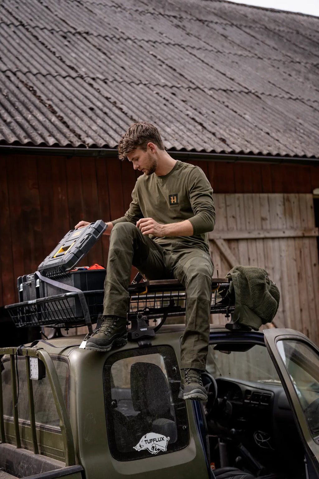 Härkila Fjell Trousers - Forest night/Rosin
