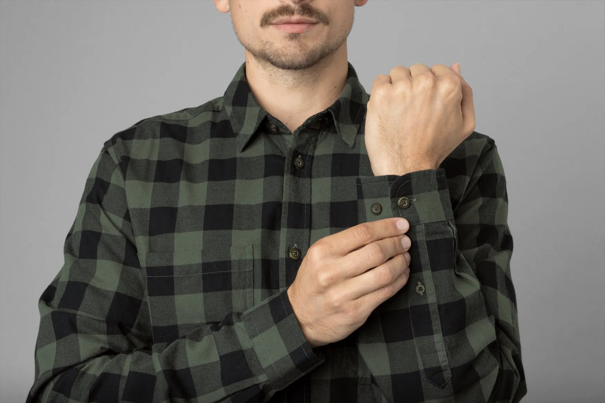 Härkila Scandinavian L/S shirt - Green check