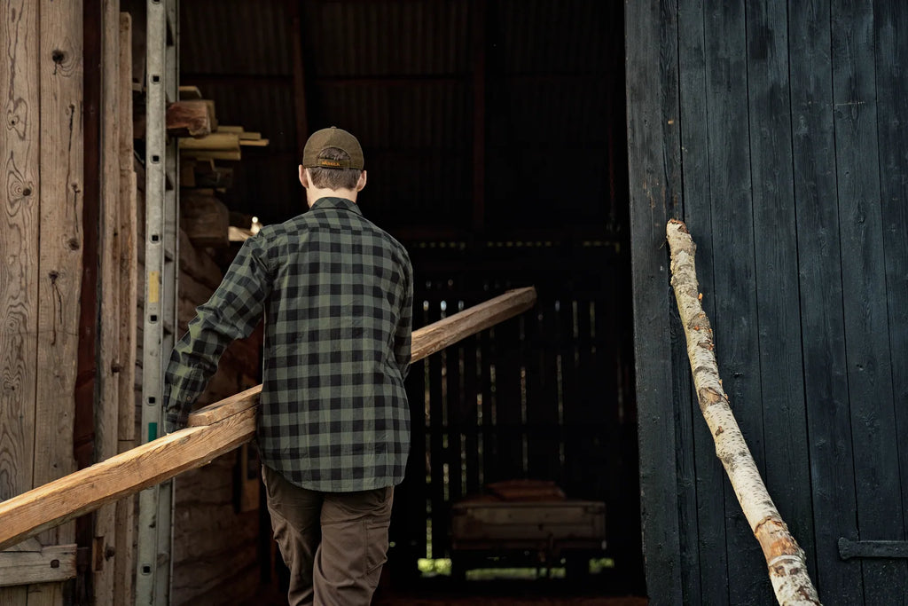 Härkila Scandinavian L/S shirt - Green check