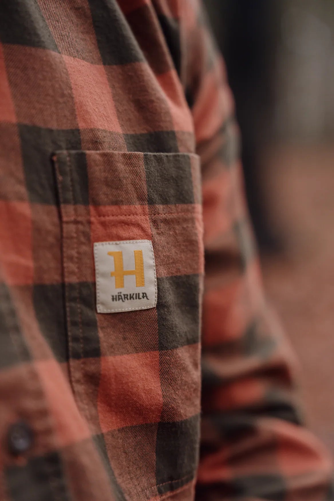 Härkila Scandinavian L/S shirt - Autumn orange check