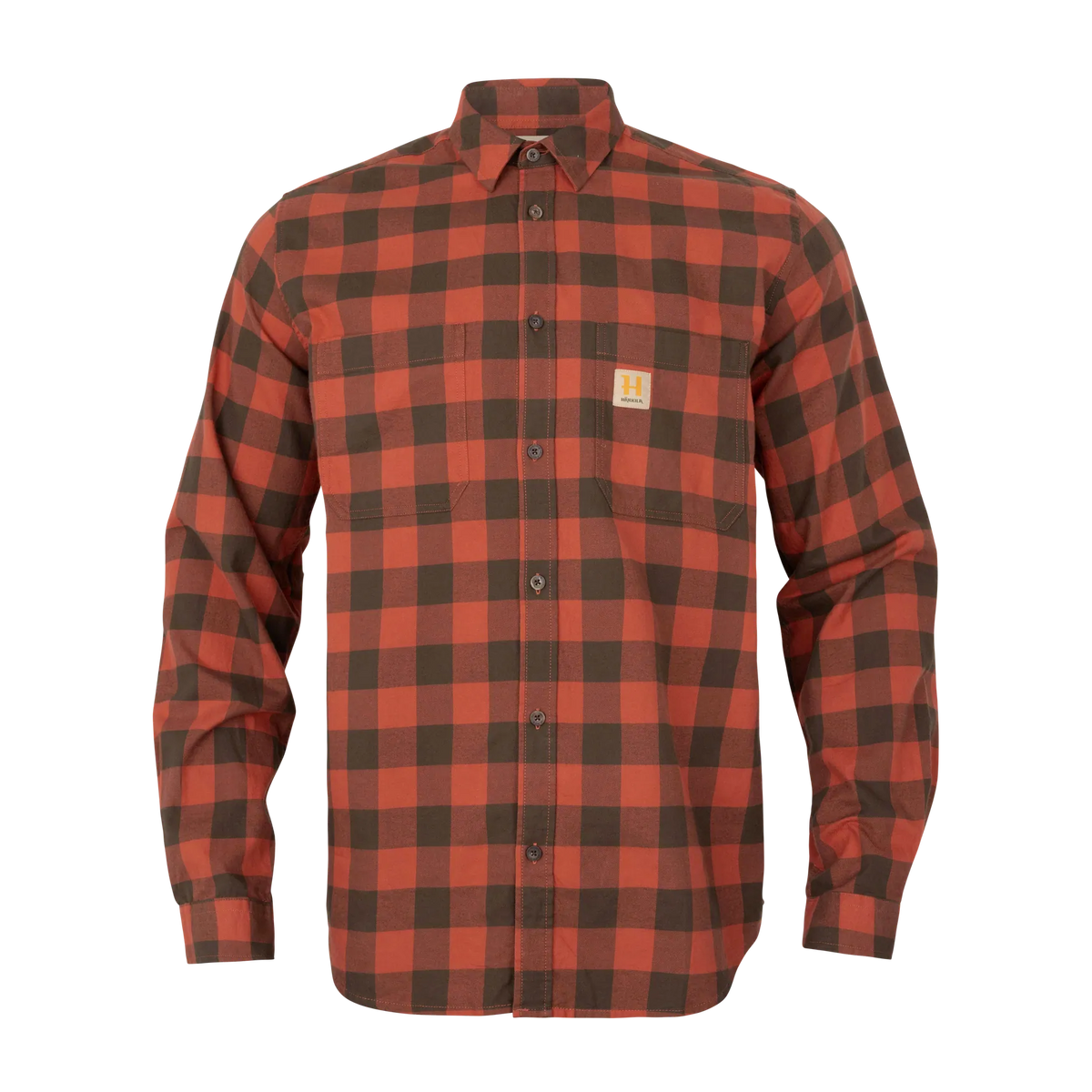 Härkila Scandinavian L/S shirt - Autumn orange check