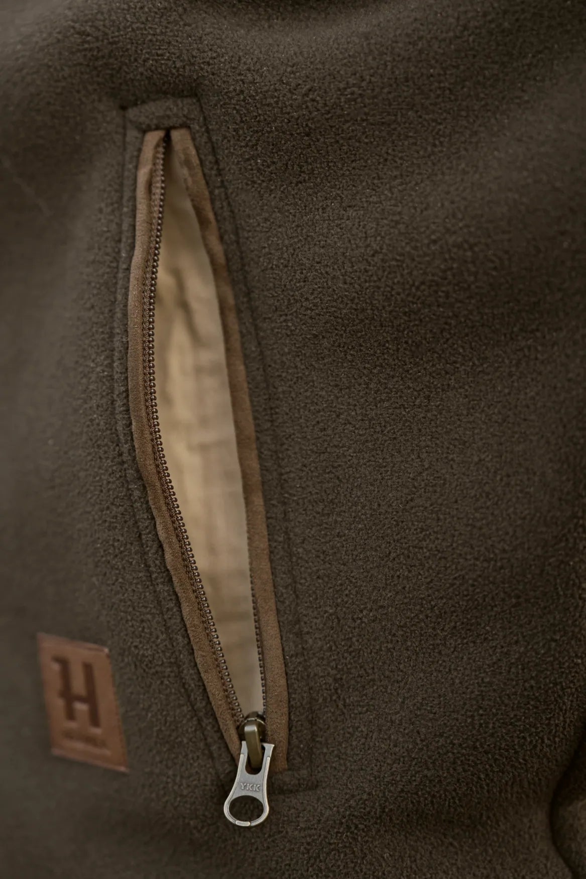 Sandhem sherpa fleece jacket - Willow green