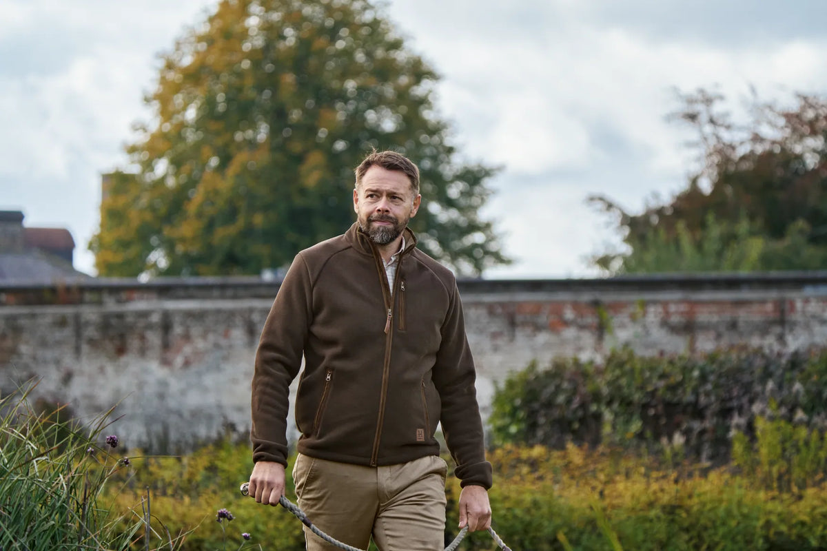 Sandhem sherpa fleece jacket - Demitasse brown