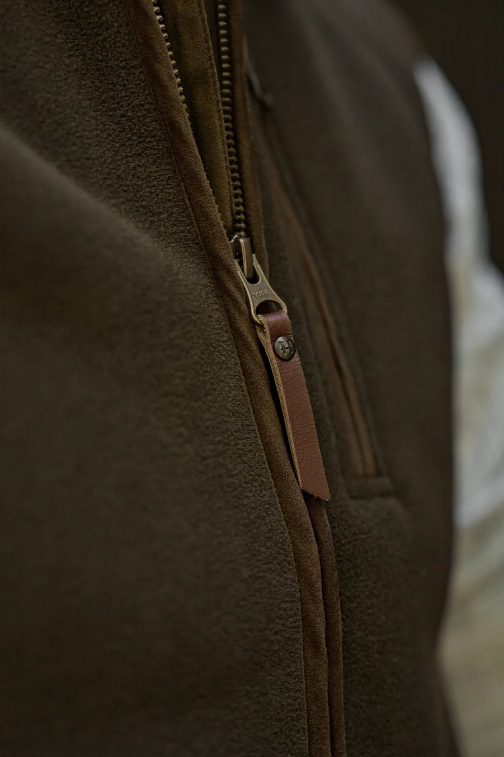 Sandhem sherpa fleece waistcoat - Willow green