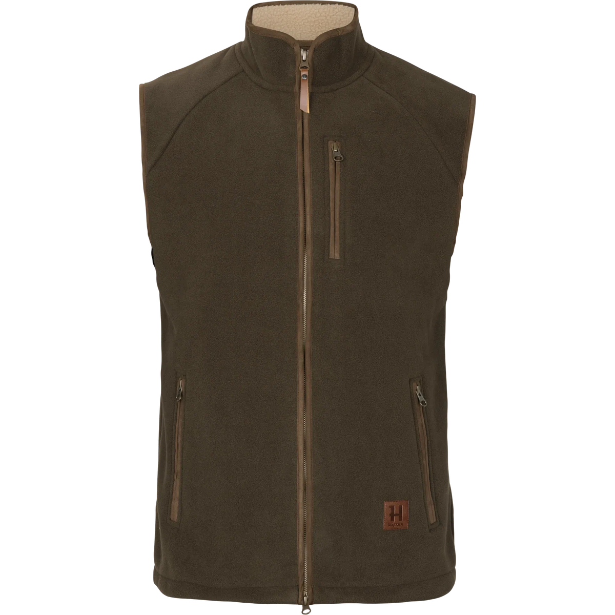 Sandhem sherpa fleece waistcoat - Willow green