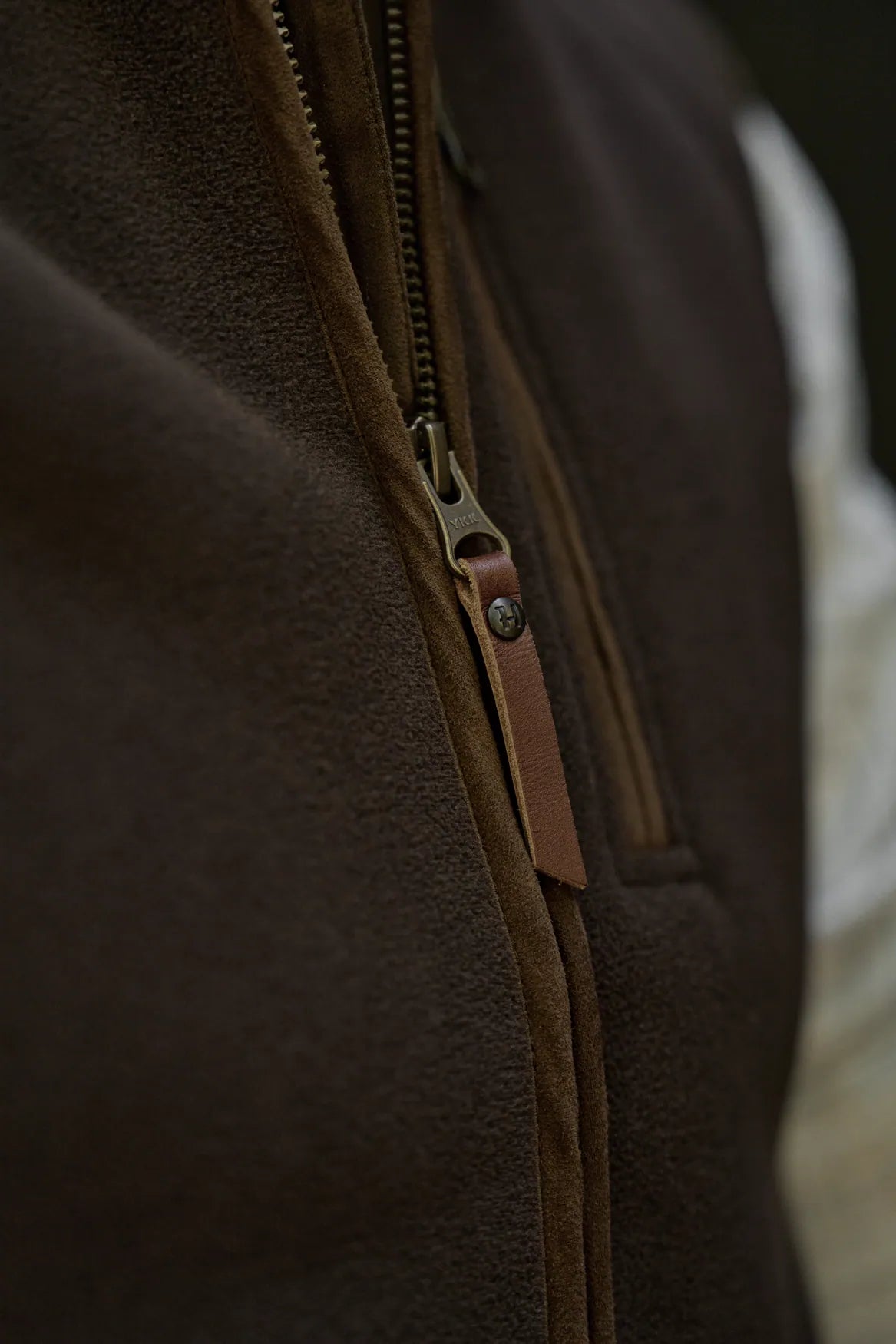Sandhem sherpa fleece waistcoat - Demitasse brown