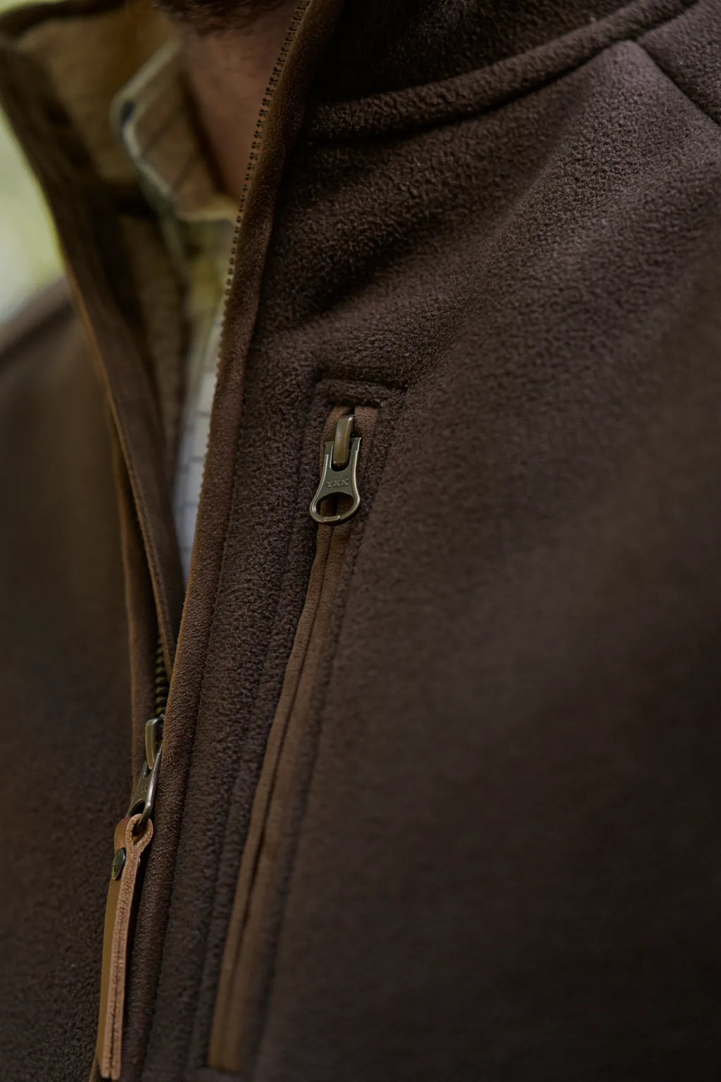 Sandhem sherpa fleece waistcoat - Demitasse brown