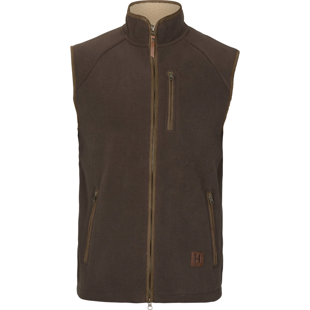 Sandhem sherpa fleece waistcoat - Demitasse brown