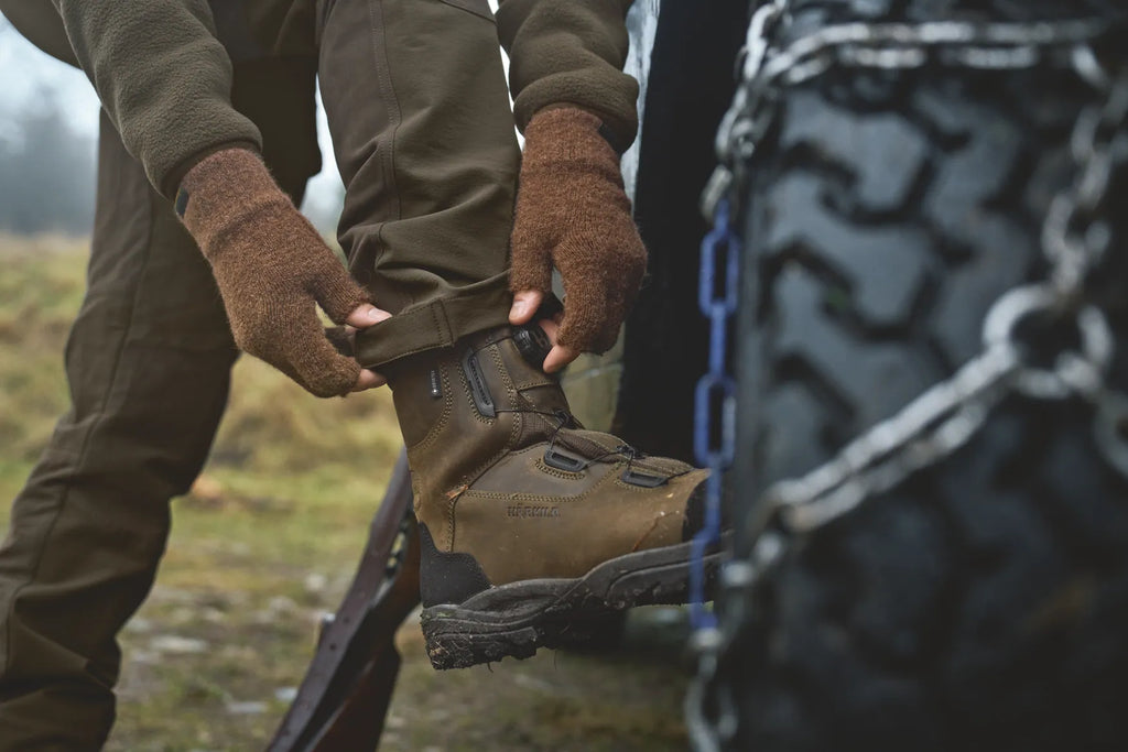 Alpacka half finger gloves - Pinecone brown
