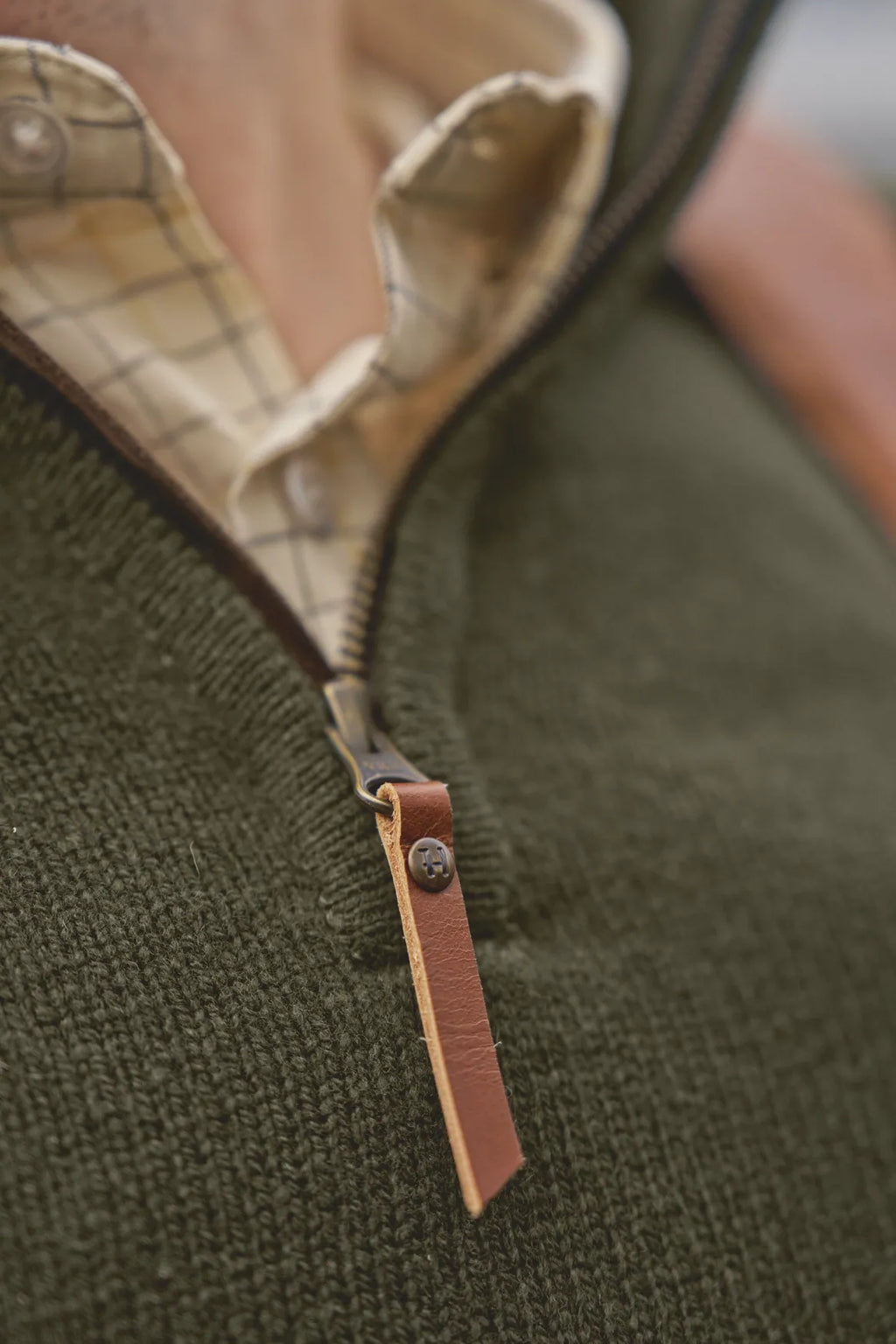 Vincent merino half zip pullover - Rosin