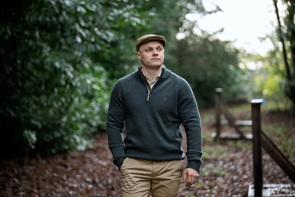 Vincent merino half zip pullover - Dark navy