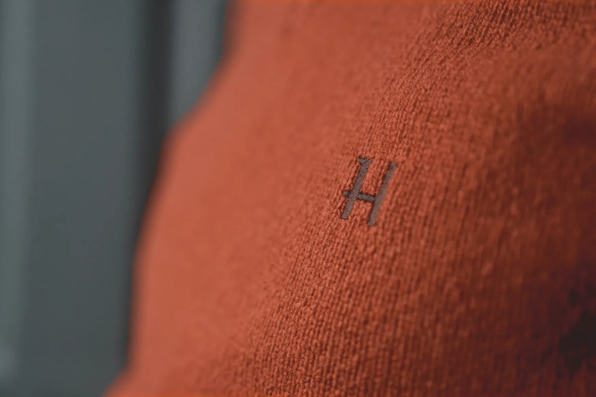 Vincent merino v-neck pullover - Bombay brown