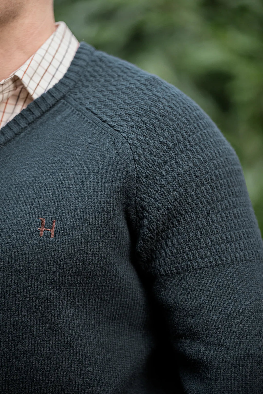 Vincent merino v-neck pullover - Dark navy