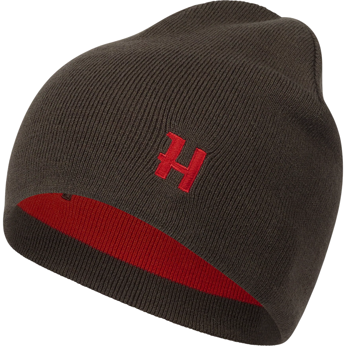 Härkila Aspire reversible beanie - Shadow brown/Red