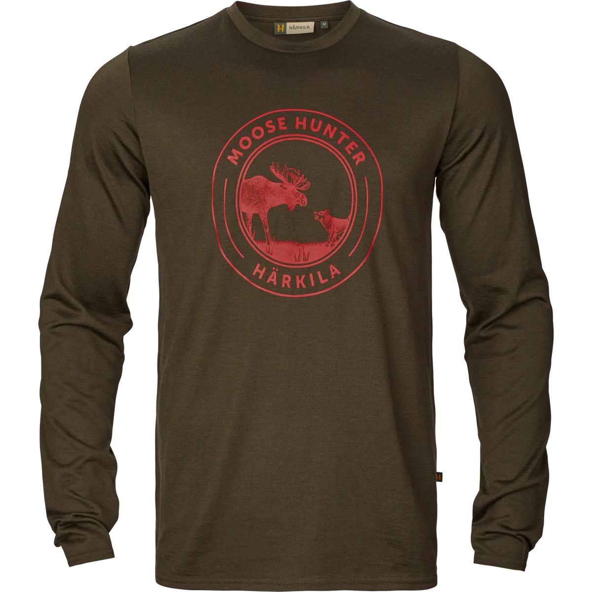 Härkila Game L/S t-shirt - Willow green moose