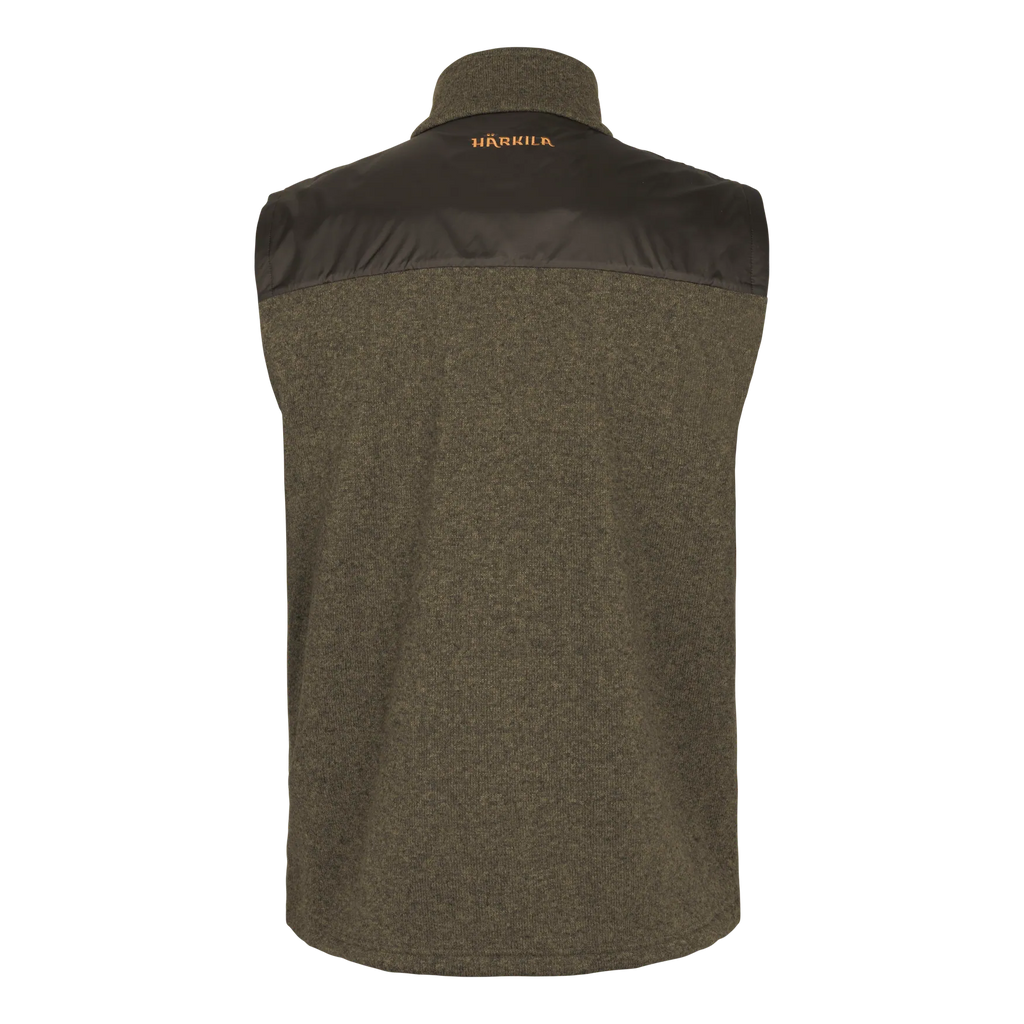 Härkila Kalix fleece waistcoat - Willow green/Shadow brown