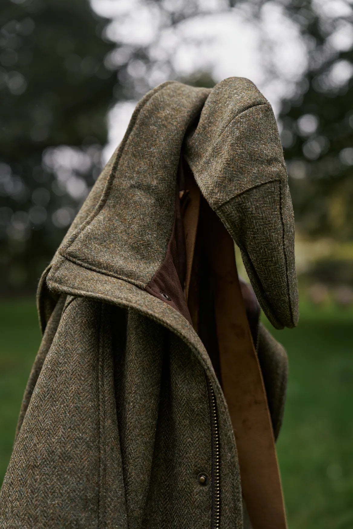 Kenmore Cl. flat cap - Forest green/Herringbone
