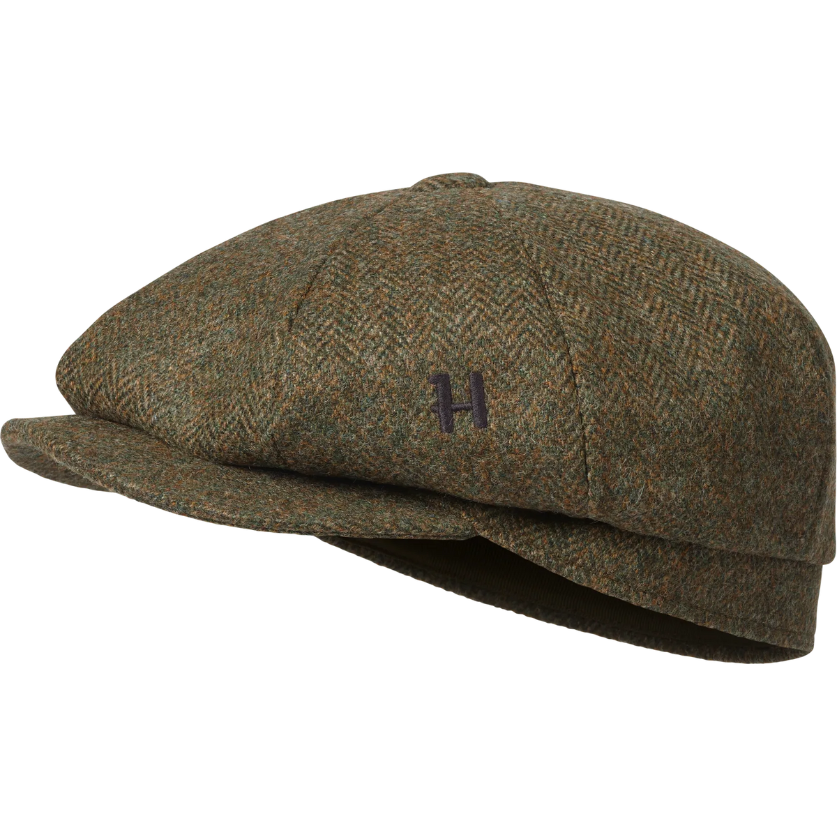Kenmore Cl. baker boy cap - Forest green/Herringbone
