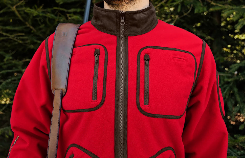 Kamko Regal rev. fleece jacket - Red/Brown