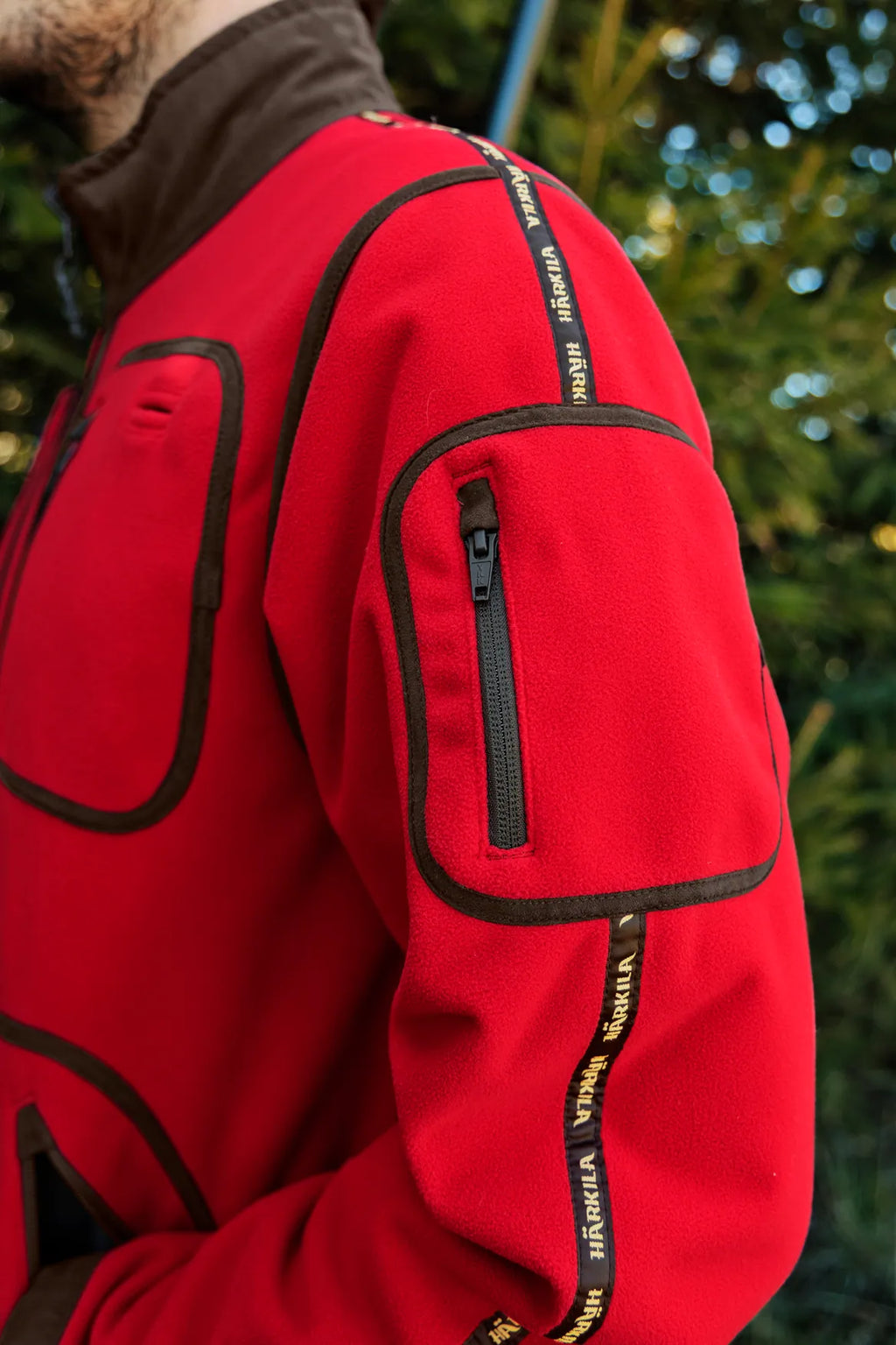 Kamko Regal rev. fleece jacket - Red/Brown