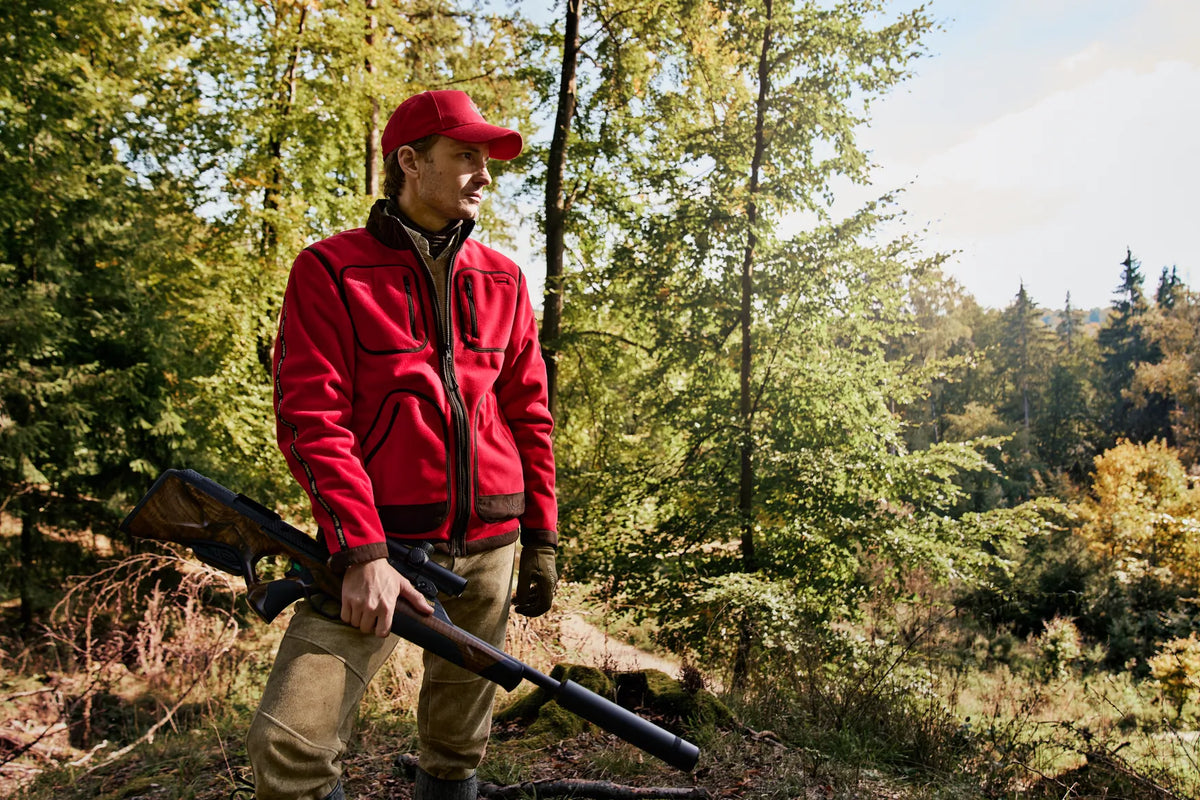 Kamko Regal rev. fleece jacket - Red/Brown