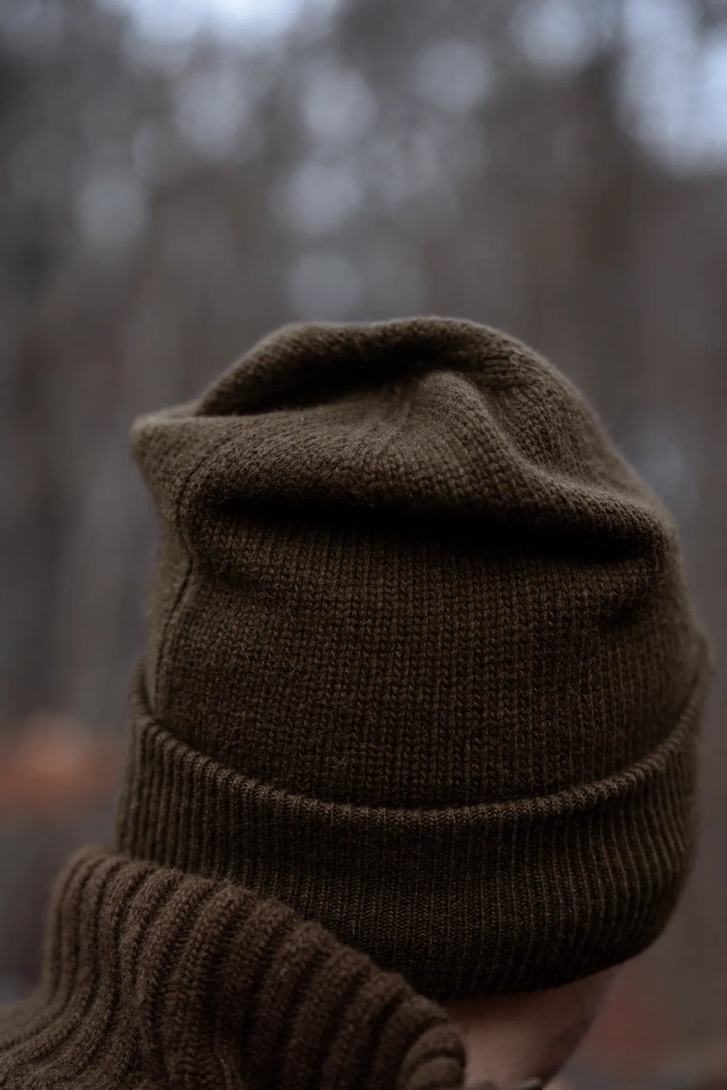 Annaboda WSP knit beanie - Demitasse brown