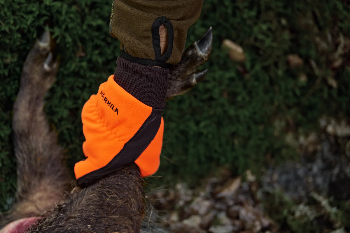 Wildboar Pro shooter Blaze WSP gloves - Orange blaze/Brown