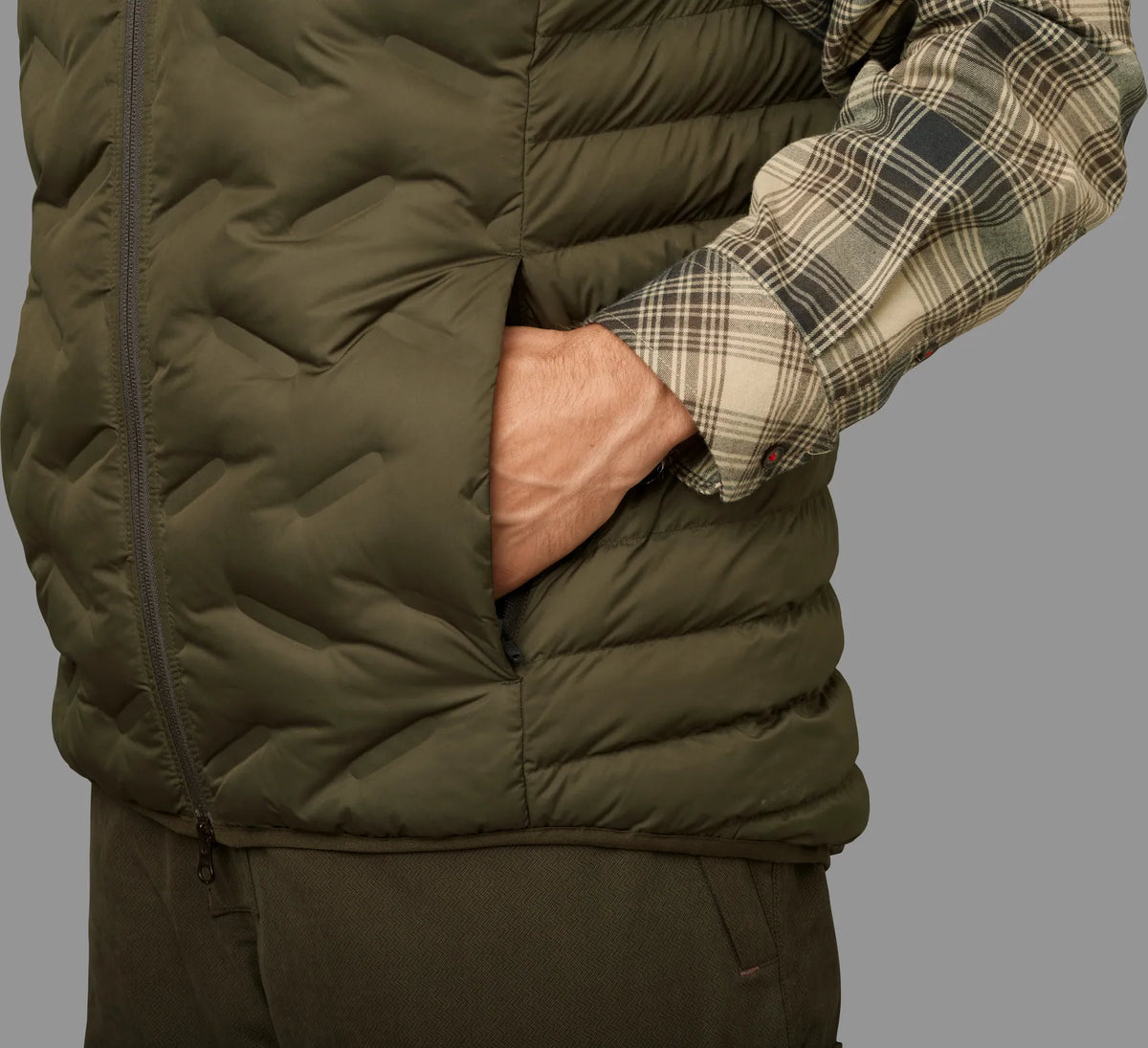 Driven Hunt Insulated waistcoat - Willow green