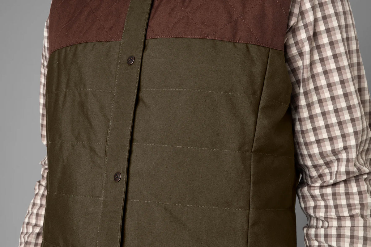 Retrieve waistcoat Women - Dark warm olive/Burgundy
