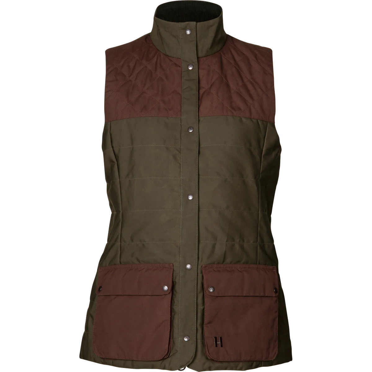 Retrieve waistcoat Women - Dark warm olive/Burgundy