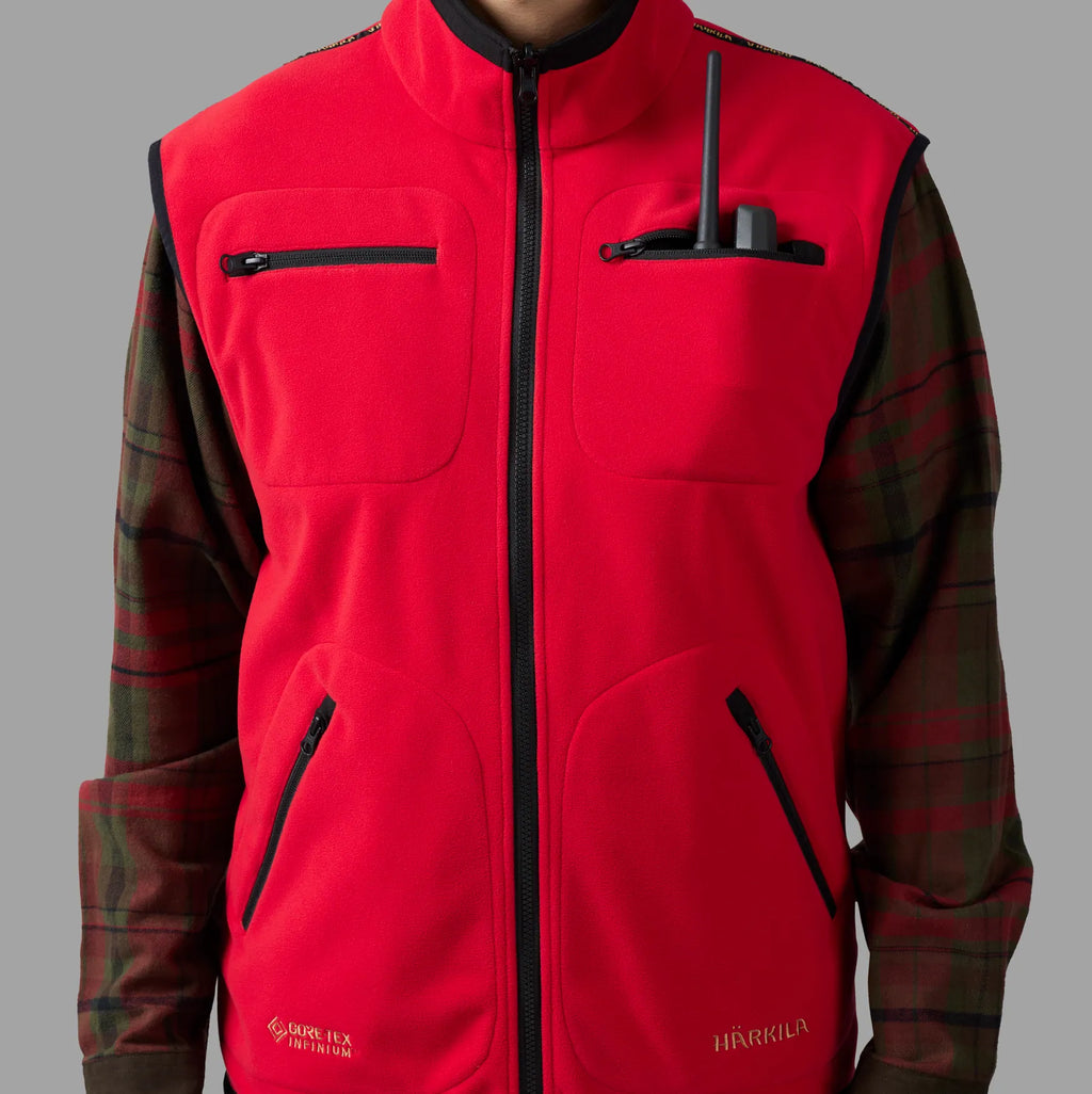 Kamko fleece waistcoat - Brown/Red