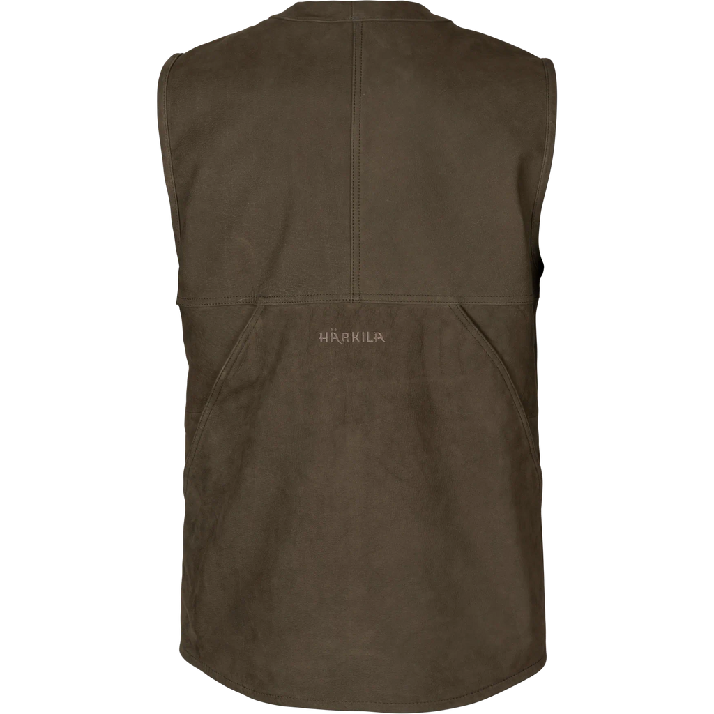 Pro Hunter leather waistcoat - Willow green