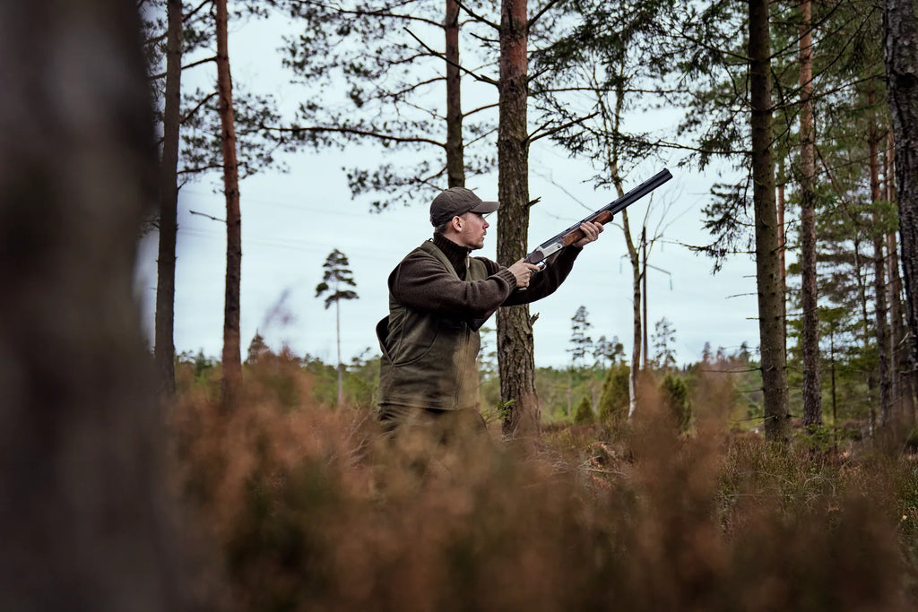Pro Hunter leather waistcoat - Willow green