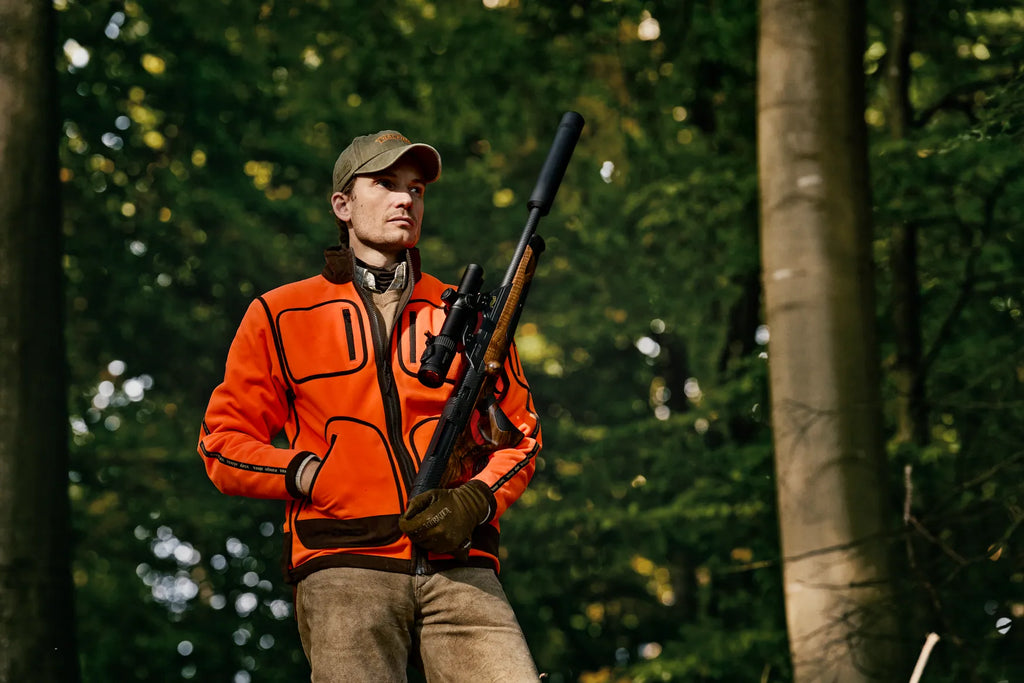 Kamko Blaze rev. fleece jacket - Orange blaze/Willow green
